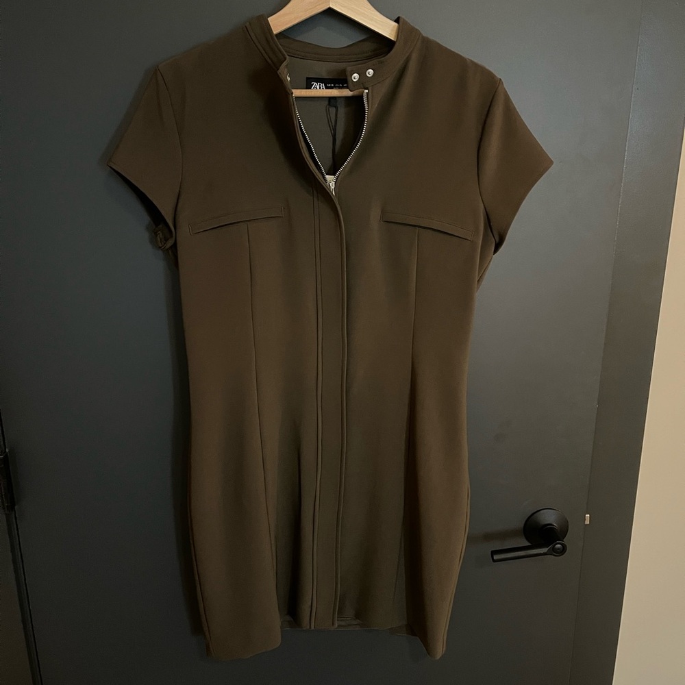 Zara Zip-up Mini Dress
